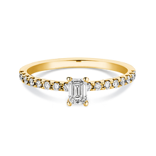 Lade das Bild in den Galerie-Viewer, 37401 - 4 Krappen mit Emerald und seitlichem Steinbesatz